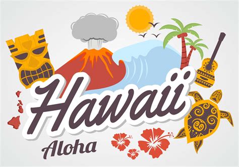 hawaii vector   vector art stock graphics images