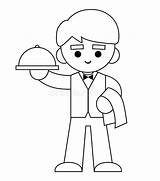Napkin Waiter sketch template