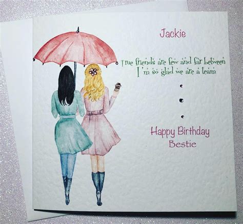 Best Friend Happy Birthday Handmade Card Sister Cousin 18th Etsy Uk