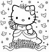 Kitty Hello Coloring Pages Princess Printable Birthday Happy Sanrio Colouring Kids Sheet Color Coloringpages Drawing Cartoon Girls Print Valentine Sheets sketch template