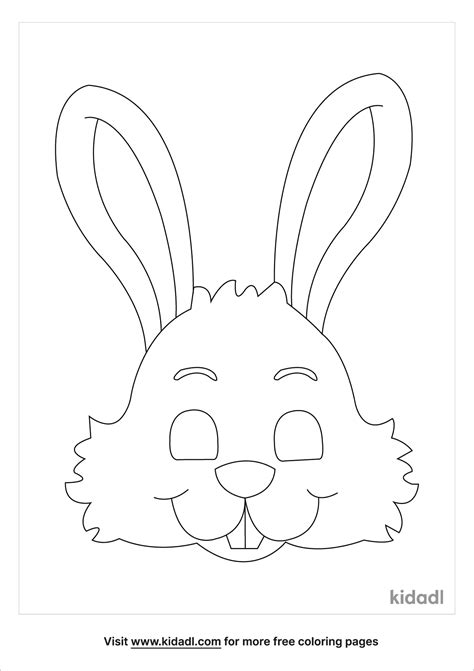 bunny face mask coloring page coloring page printables kidadl