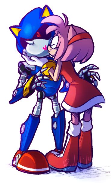 Another Kinda To Draw Metal Sonic Getting A Kiss From