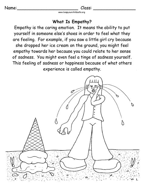 learning  empathy worksheet
