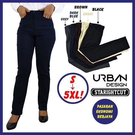 seluar slek wanita  straight cut slack pants women urban design