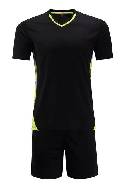 hot selling black soccer jerseys plain football kits  survetement football uniforms mens