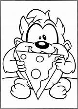 Coloring Devil Pages Tasmanian Pizza Baby Looney Tasmania Tunes Cartoon Printable Toons Color Sheets Hut Taz Stencil Ranch Kids Getcolorings sketch template