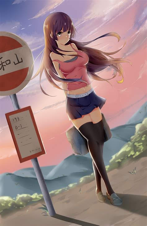 Wallpaper Illustration Long Hair Anime Girls Cartoon Screenshot