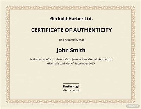 authenticity certificate templates     psd