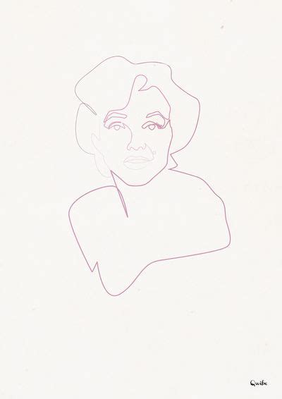 One Line Marilyn Marilyn Monroe Art Print Line