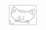 Cat Coloring Sad Orange Pages sketch template