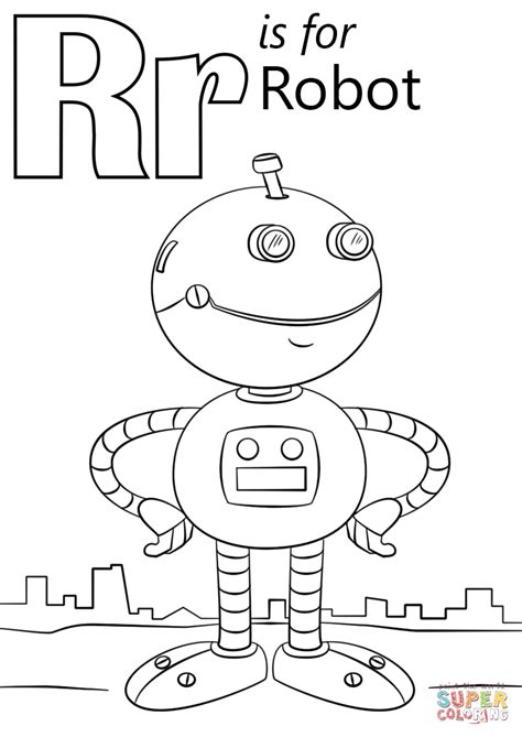 letter    robot coloring page  printable coloring pages