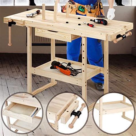 wooden workbench worktable le  nadomsi