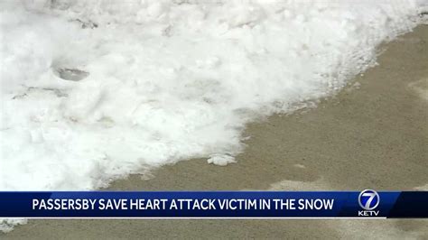 man suffers heart attack  clearing snow