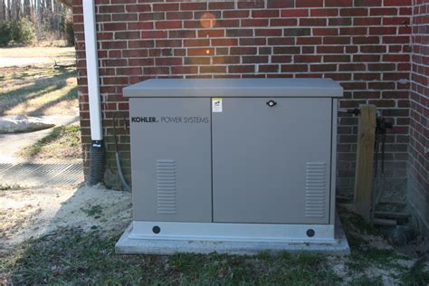 kohler kw generator   aluminum enclosure installed  nng standby generators