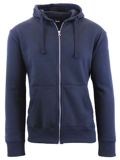 mens fleece hoodie  thermal lined hood slim fit zip  sweater walmartcom