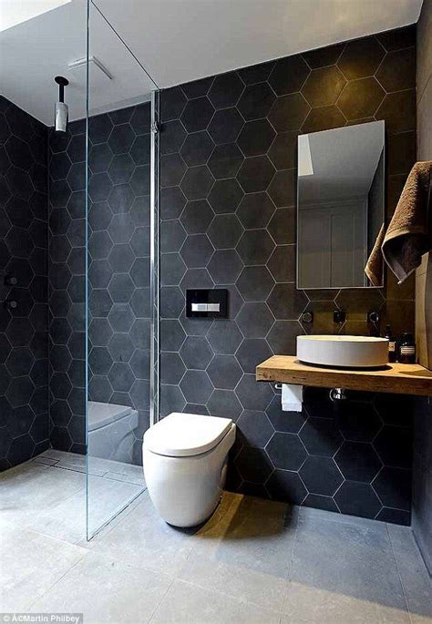 dark bathroom tile ideas   cool bathroom
