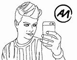 Selfie Coloring Mateo Abraham Designlooter Drawings 470px 59kb sketch template