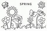 Spring Drawing Seasons Coloring Kids Pages Summer Printable Flower Drawings Around Colouring Wuppsy Getdrawings Gif Printables Paintingvalley Visit sketch template