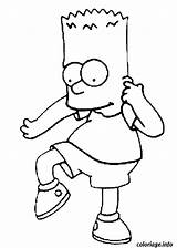 Bart Danse Oreille Simpsons Gratte Pintar Colorier Fantaisie Imprimé Marge sketch template