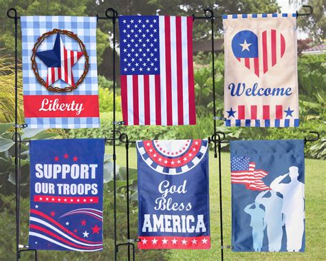 patriotic garden flags weather resistant double sided    premium