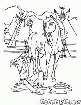Cheval Mustang Indien Kolorowanki Druku Cavallo Selvaggio Duch Konie Dibujos Dziki Disegni Sauvage Stallion Kolorowanka Malvorlagen Wilde Corcel Indomable Selvaggia sketch template