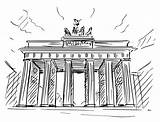 Brandenburg Tor Brandenburger Skizze Karikatur Grafiken sketch template