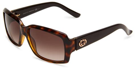 Gucci Womens S Rectangular Sunglasses In Brown Havana Frame Brown