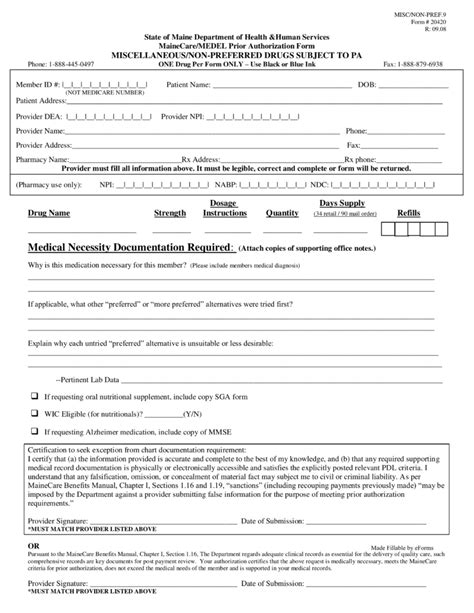 Free Maine Medicaid Prior Rx Authorization Form Pdf – Eforms