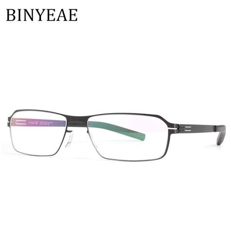 binyeae high quality ic germany unique no screw design brand eyeglasses