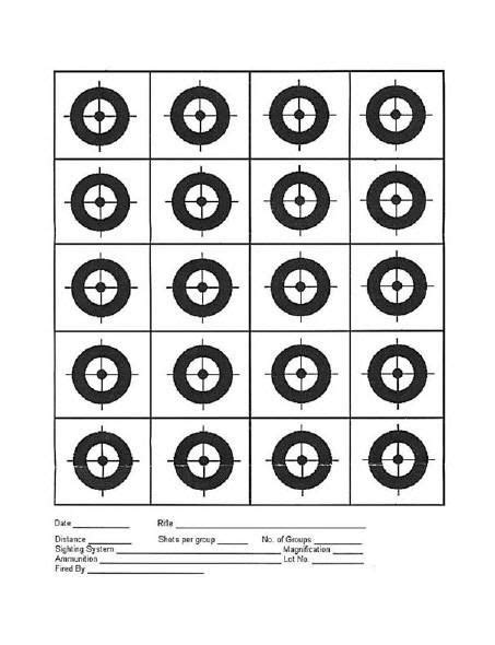 rimfire central  circle target targets paper shooting targets