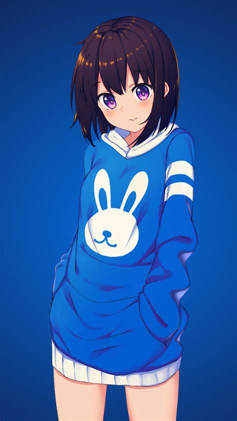 540x960 blue bunny girl anime 4k wallpaper 540x960 resolution hd 4k
