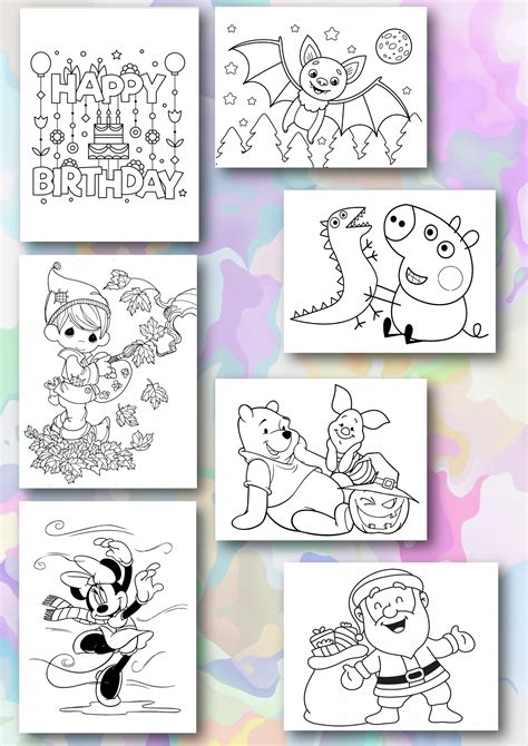 coloring books  childrenpdfdigital downloadprintable