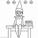 Elf Shelf Coloring Pages Christmas Present Printable Xcolorings 670px 45k Resolution Info Type  Size Jpeg sketch template