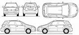 Suzuki Sx4 Blueprints Hatchback 2006 Car Blueprintbox Blueprint Category sketch template