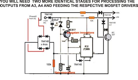 driving  phase motor  single phase supply circuit diagram