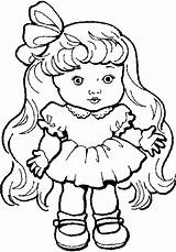 Coloring Doll Pages Baby Clipart Library Printable sketch template