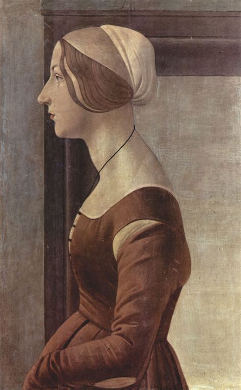canvas print botticelli sandro portrait   young woman stretched