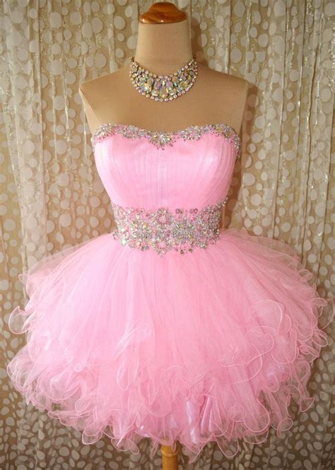 Girl Dress Shop Short Pink Prom Dress 2014 New Real Photo Ball Gown