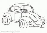Coloring Car Pages Beetle Laughing Vw Color Cars Sheets Citroen 2cv Versus Stylish Tocolor Kids Choose Board sketch template