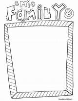 Family Coloring Pages Reunion Doodle Alley Portrait Printable Frames Printables Flower Choose Board sketch template
