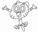 Gumball Pintar Watterson Saltando Tudodesenhos sketch template