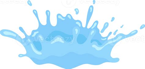 blue water splash element  illustration  png