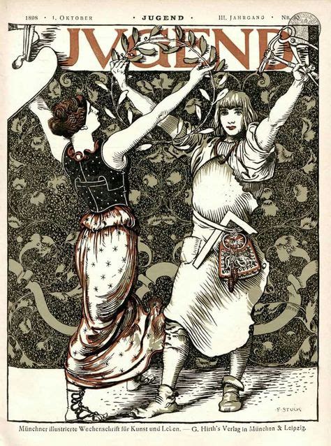 1898 October 1st Art Nouveau Illustration Magazine Art