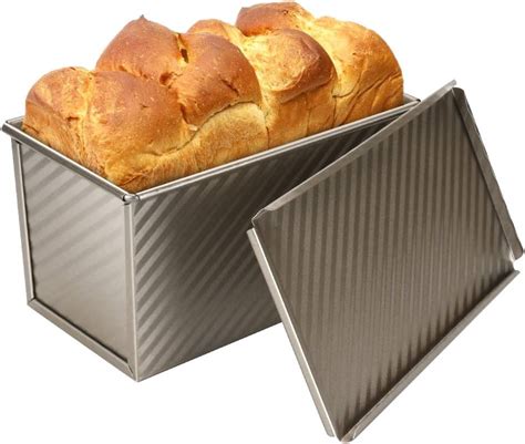 maxjaa loaf pan  lid  baking bread  stick loaf tin  cover