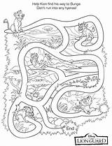 Lion Guard Coloring Pages Printable Maze Scribblefun Sheet sketch template