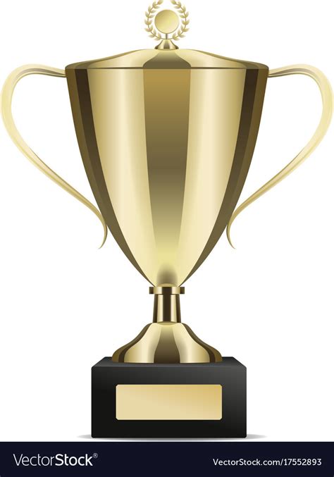 golden winning trophy cup isolated royalty  vector image
