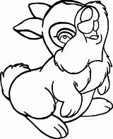 Coloring Thumper Bunny Bambi Cartoon Disney Just Wecoloringpage Pages sketch template