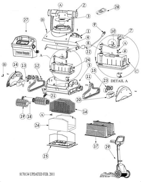 parts diagram maytronics dolphin deluxe  robotic pool cleaner