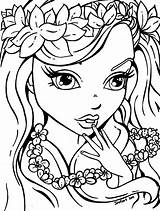 Coloring Makeup Pages Girl Colouring Cooloring Popular Face sketch template