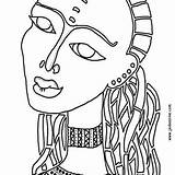 Mulher Hellokids African Colorir Africana Egipto Africanas Zentangle Imprimir Tudodesenhos sketch template